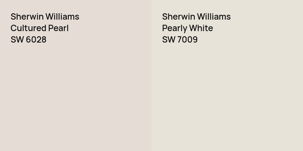 Sherwin Williams Cultured Pearl vs. Sherwin Williams Pearly White