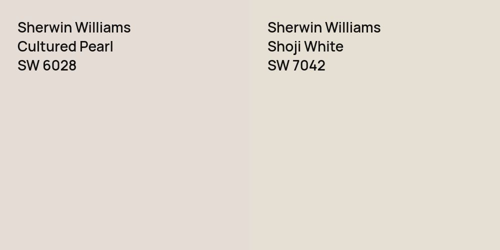 Sherwin Williams Cultured Pearl vs. Sherwin Williams Shoji White