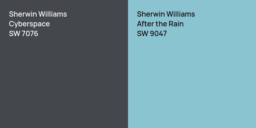 Sherwin Williams Cyberspace vs. Sherwin Williams After the Rain