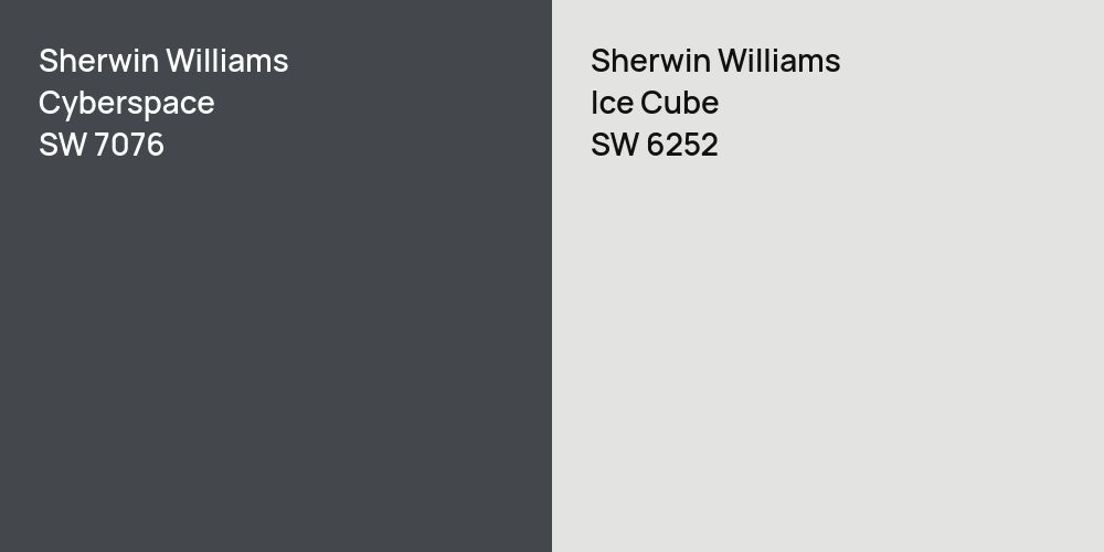 Sherwin Williams Cyberspace vs. Sherwin Williams Ice Cube