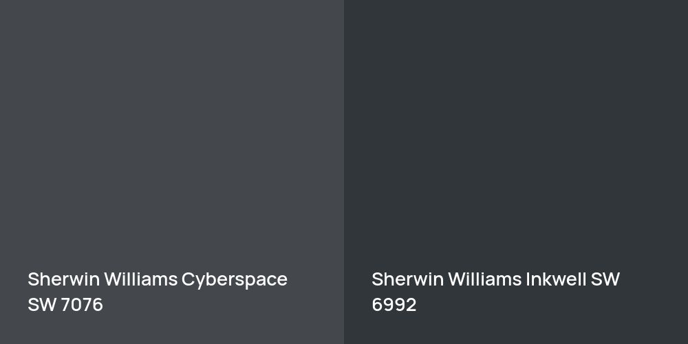 Sherwin Williams Cyberspace vs. Sherwin Williams Inkwell