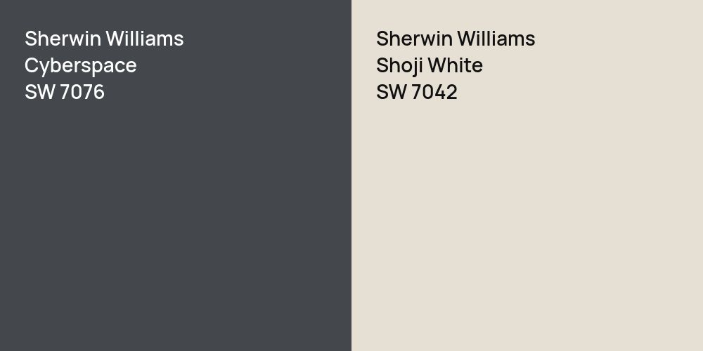 Sherwin Williams Cyberspace vs. Sherwin Williams Shoji White