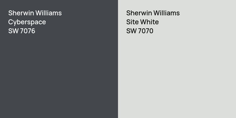 Sherwin Williams Cyberspace vs. Sherwin Williams Site White