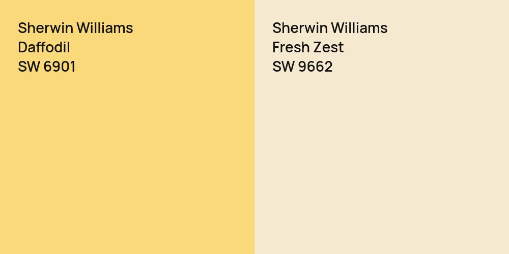 Sherwin Williams Daffodil vs. Sherwin Williams Fresh Zest