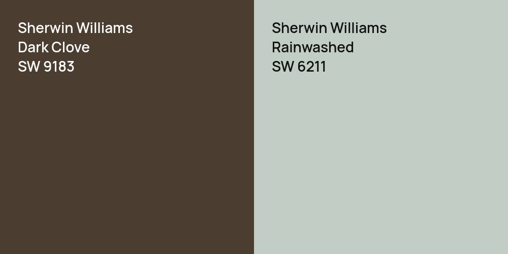 Sherwin Williams Dark Clove vs. Sherwin Williams Rainwashed