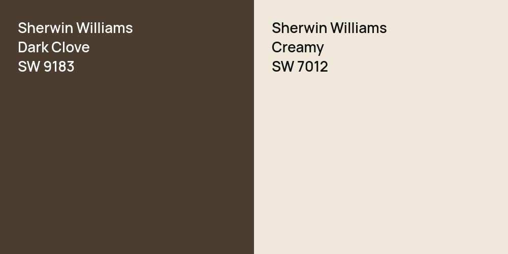 Sherwin Williams Dark Clove vs. Sherwin Williams Creamy