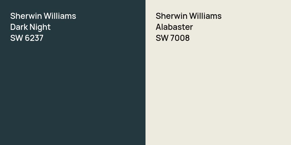 Sherwin Williams Dark Night vs. Sherwin Williams Alabaster