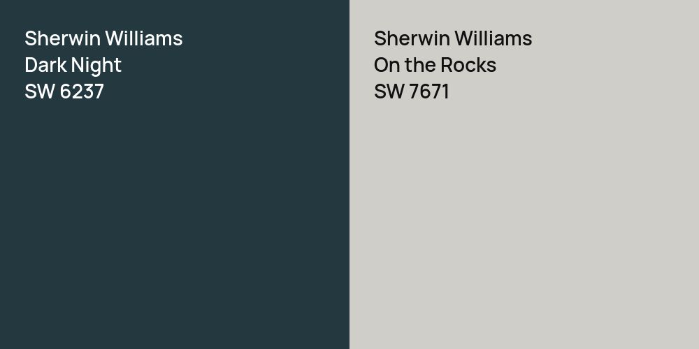 Sherwin Williams Dark Night vs. Sherwin Williams On the Rocks