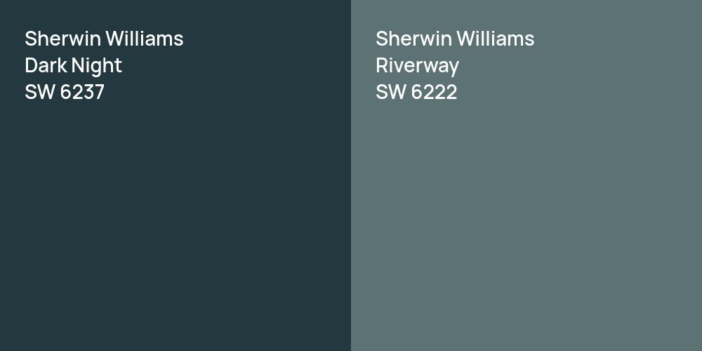 Sherwin Williams Dark Night vs. Sherwin Williams Riverway