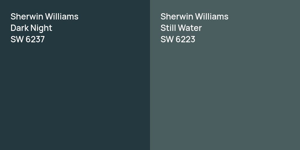 Sherwin Williams Dark Night vs. Sherwin Williams Still Water