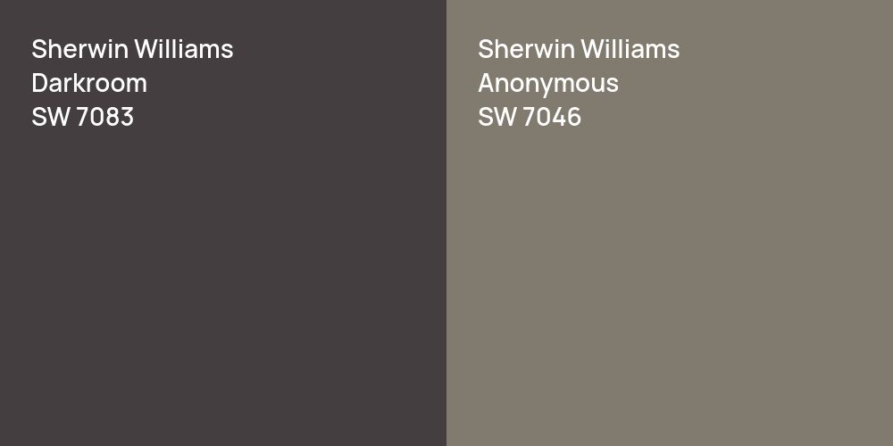 Sherwin Williams Darkroom vs. Sherwin Williams Anonymous