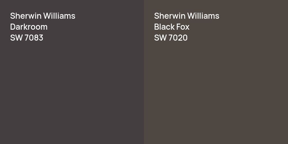 Sherwin Williams Darkroom vs. Sherwin Williams Black Fox