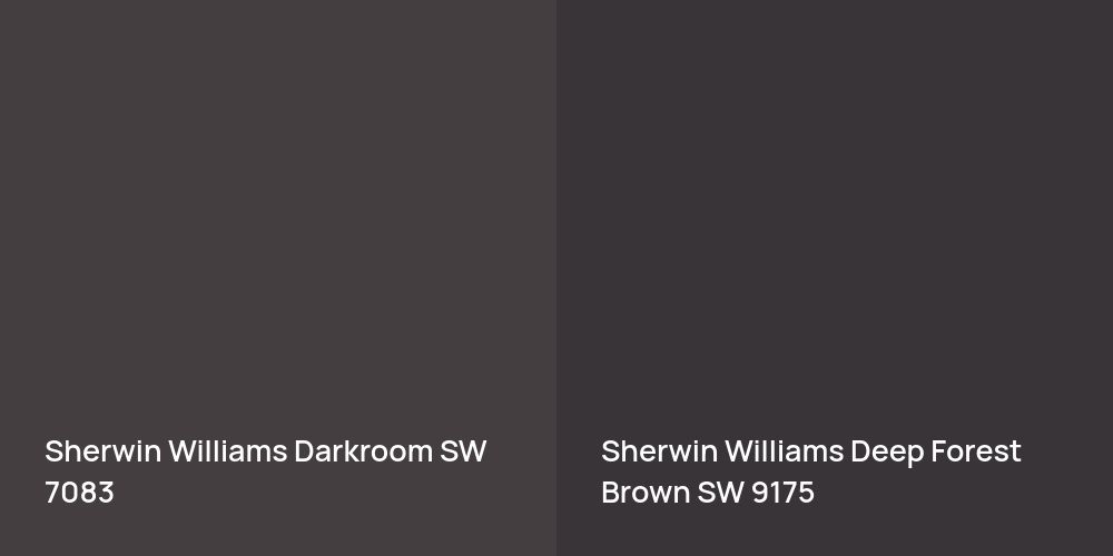 Sherwin Williams Darkroom vs. Sherwin Williams Deep Forest Brown