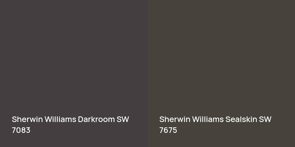 Sherwin Williams Darkroom vs. Sherwin Williams Sealskin