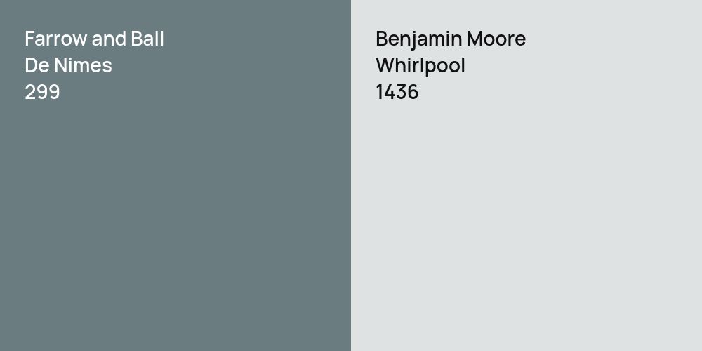 Farrow and Ball De Nimes vs. Benjamin Moore Whirlpool