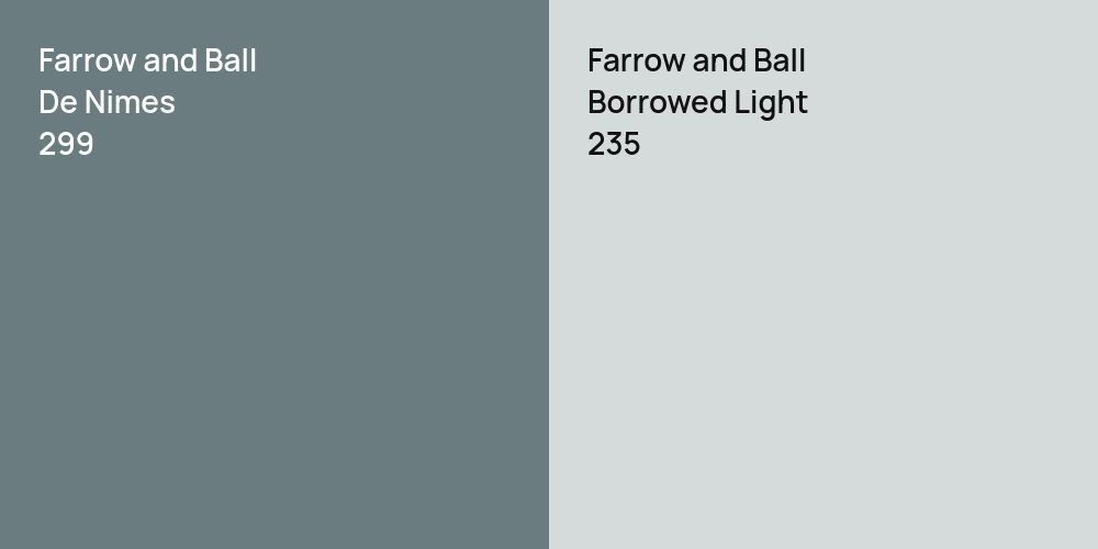 Farrow and Ball De Nimes vs. Farrow and Ball Borrowed Light