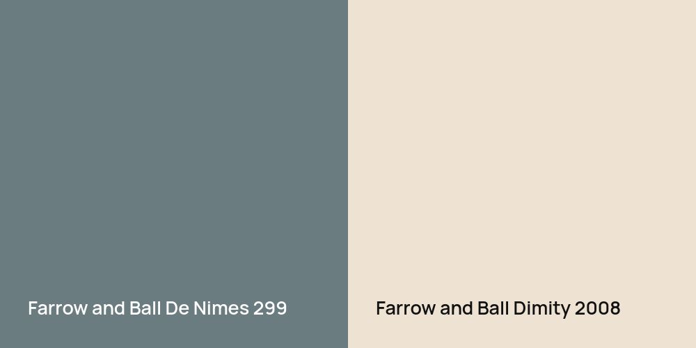 Farrow and Ball De Nimes vs. Farrow and Ball Dimity