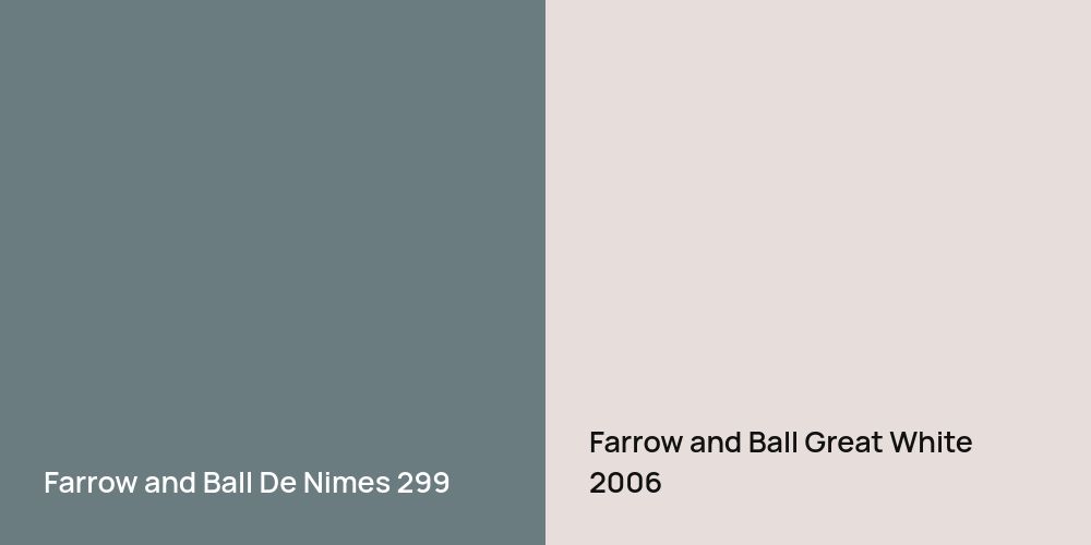 Farrow and Ball De Nimes vs. Farrow and Ball Great White