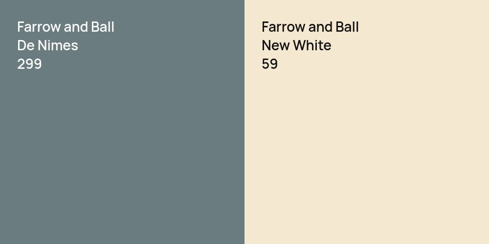 Farrow and Ball De Nimes vs. Farrow and Ball New White