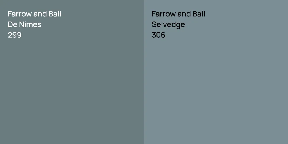 Farrow and Ball De Nimes vs. Farrow and Ball Selvedge