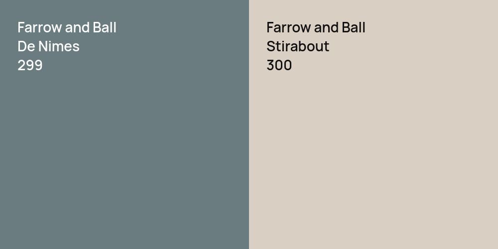 Farrow and Ball De Nimes vs. Farrow and Ball Stirabout