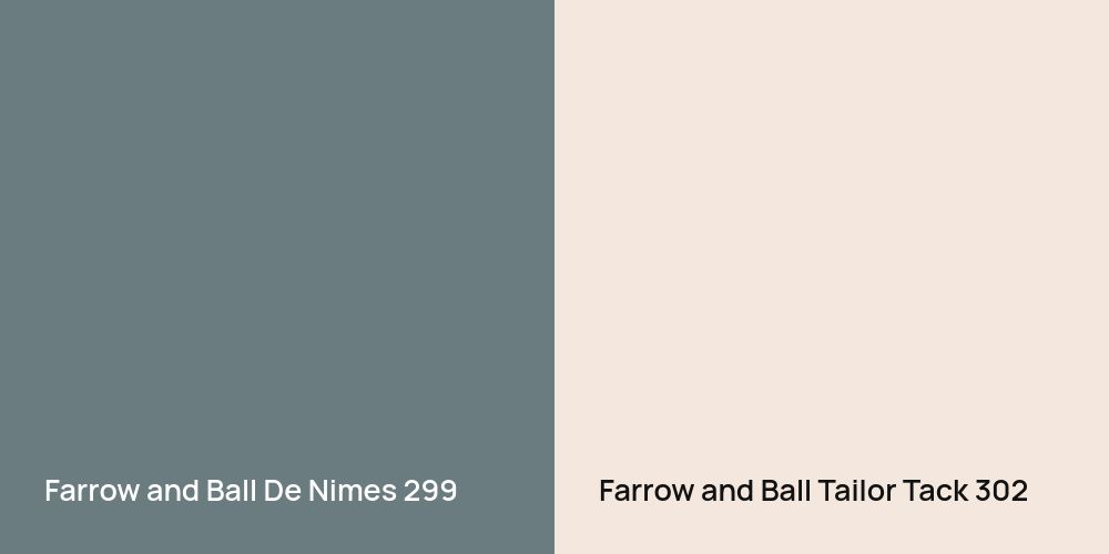 Farrow and Ball De Nimes vs. Farrow and Ball Tailor Tack