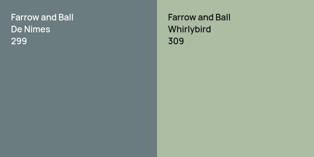 Farrow and Ball De Nimes vs. Farrow and Ball Whirlybird