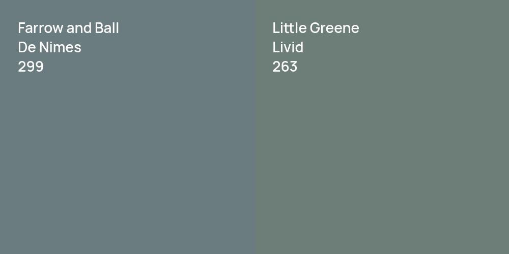 Farrow and Ball De Nimes vs. Little Greene Livid