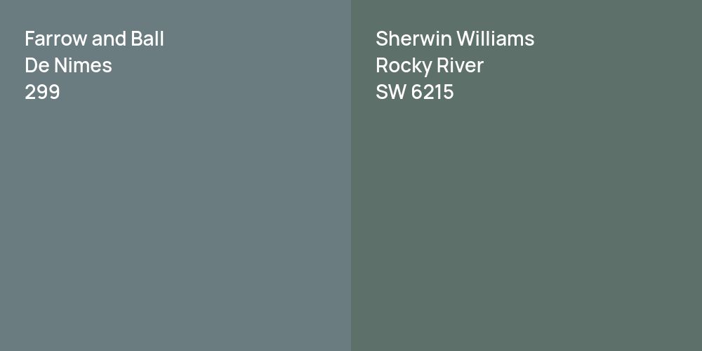 Farrow and Ball De Nimes vs. Sherwin Williams Rocky River