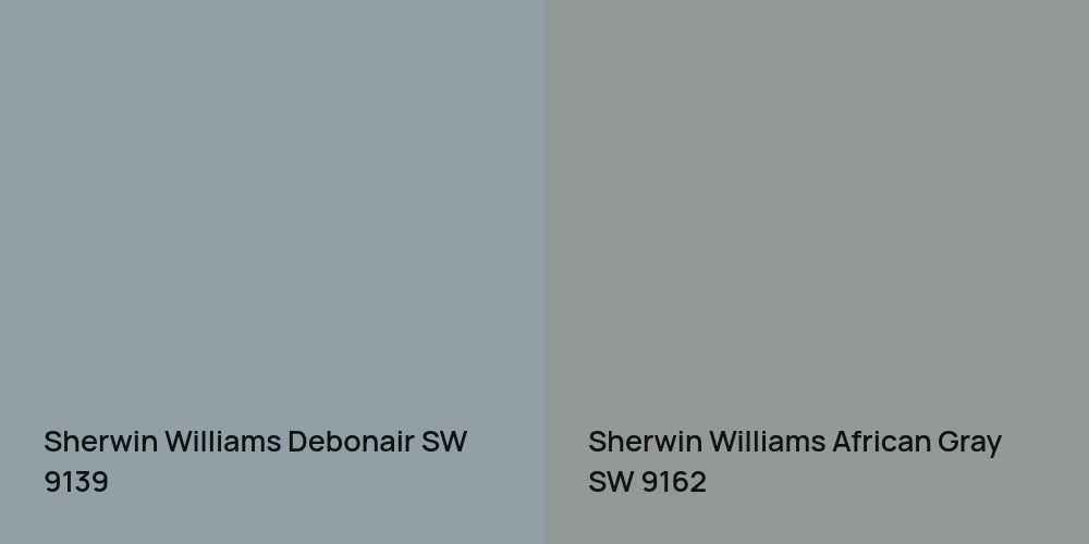 Sherwin Williams Debonair vs. Sherwin Williams African Gray