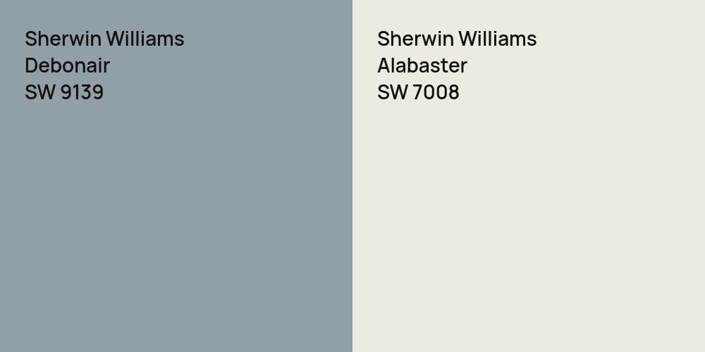 Sherwin Williams Debonair vs. Sherwin Williams Alabaster