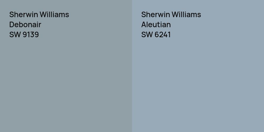 Sherwin Williams Debonair vs. Sherwin Williams Aleutian