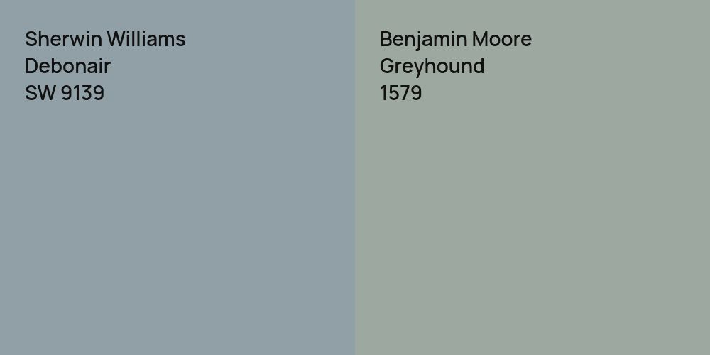 Sherwin Williams Debonair vs. Benjamin Moore Greyhound