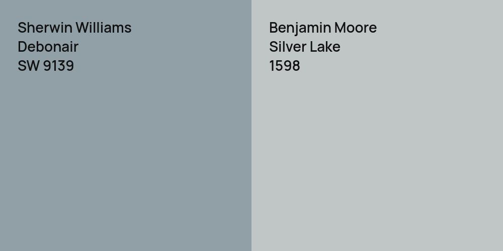 Sherwin Williams Debonair vs. Benjamin Moore Silver Lake