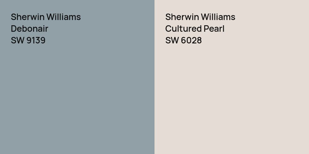 Sherwin Williams Debonair vs. Sherwin Williams Cultured Pearl