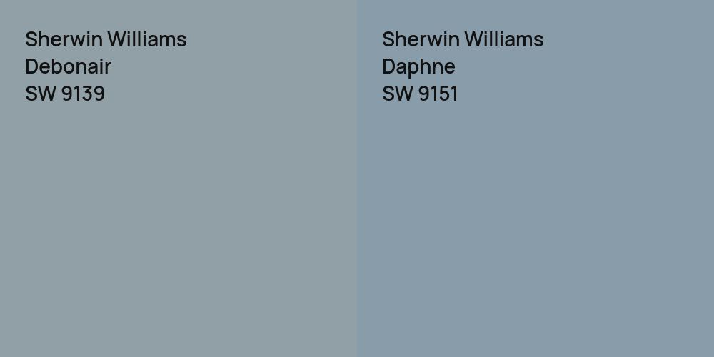 Sherwin Williams Debonair vs. Sherwin Williams Daphne