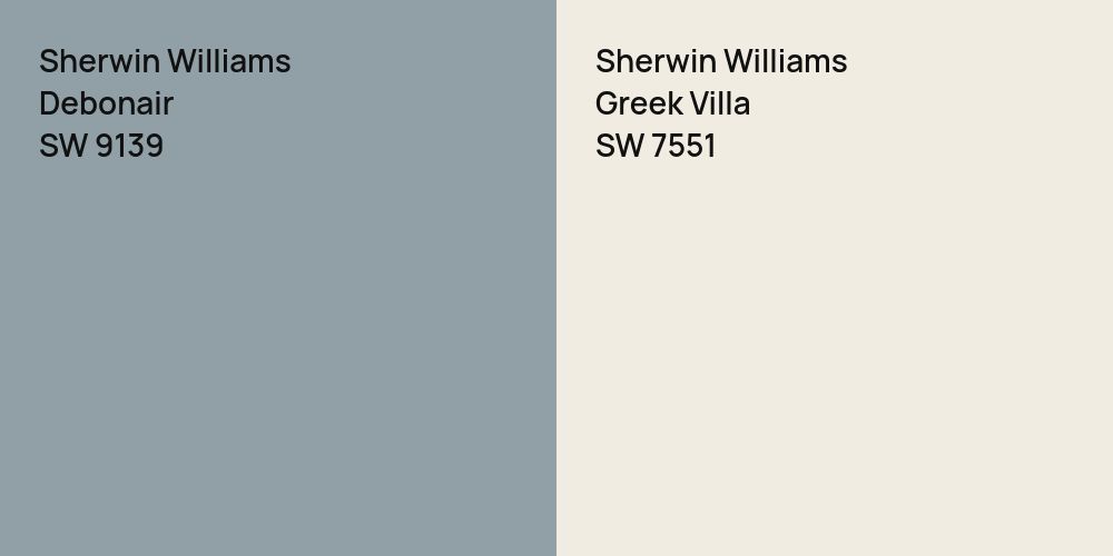 Sherwin Williams Debonair vs. Sherwin Williams Greek Villa