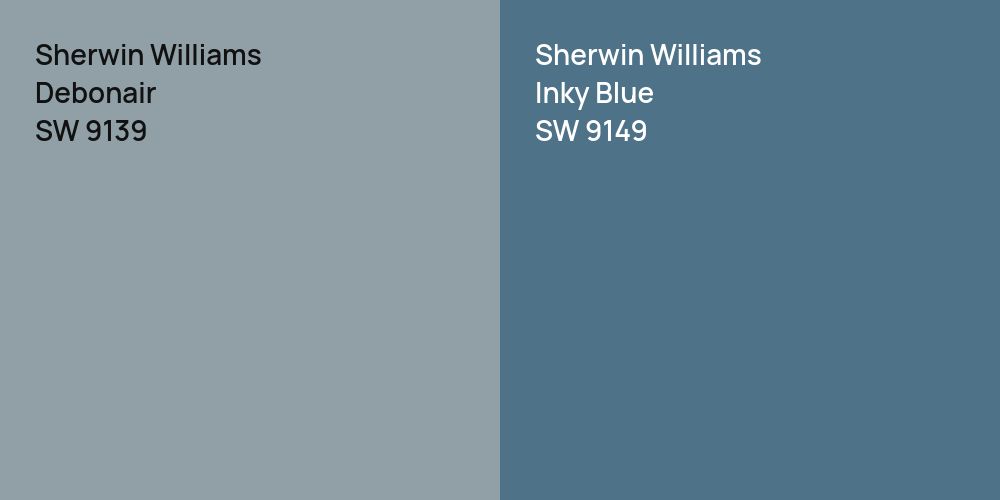 Sherwin Williams Debonair vs. Sherwin Williams Inky Blue