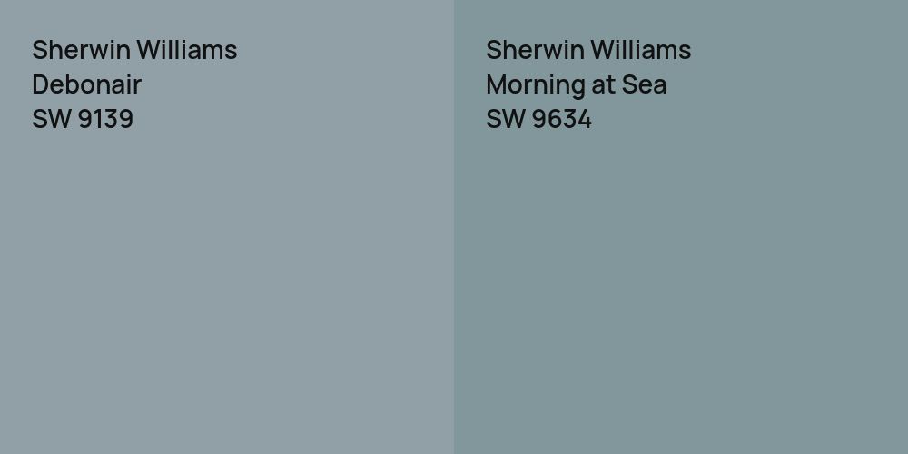 Sherwin Williams Debonair vs. Sherwin Williams Morning at Sea