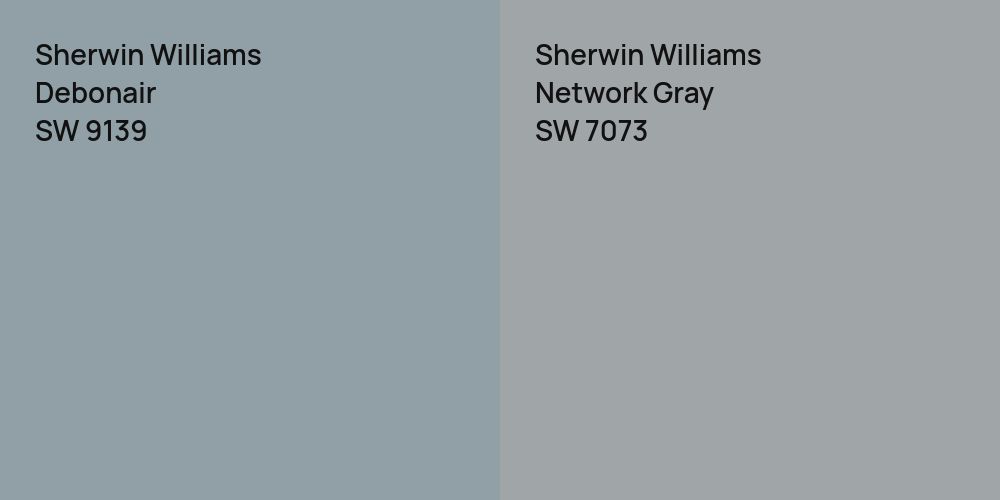 Sherwin Williams Debonair vs. Sherwin Williams Network Gray