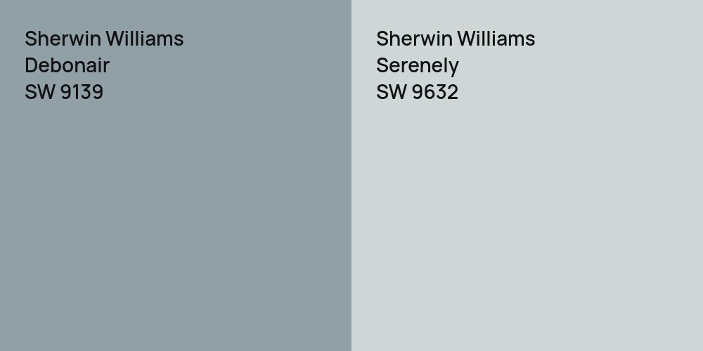 Sherwin Williams Debonair vs. Sherwin Williams Serenely