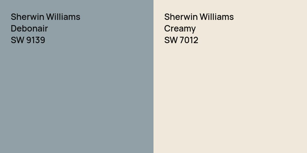 Sherwin Williams Debonair vs. Sherwin Williams Creamy