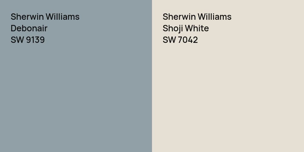 Sherwin Williams Debonair vs. Sherwin Williams Shoji White