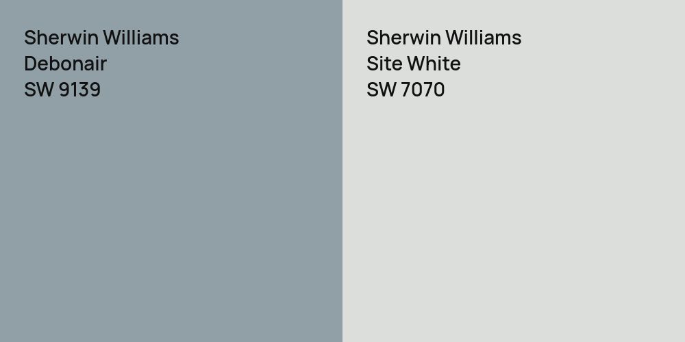 Sherwin Williams Debonair vs. Sherwin Williams Site White