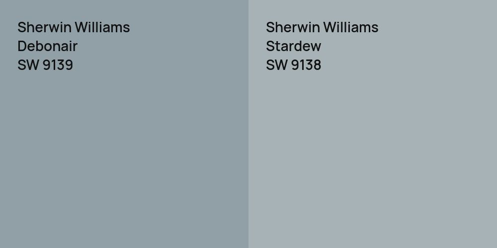 Sherwin Williams Debonair vs. Sherwin Williams Stardew