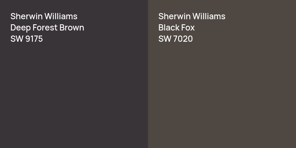 Sherwin Williams Deep Forest Brown vs. Sherwin Williams Black Fox