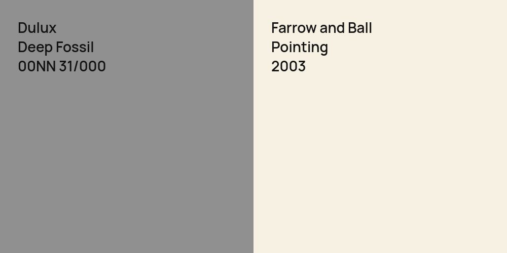 Dulux Deep Fossil vs. Farrow and Ball Pointing