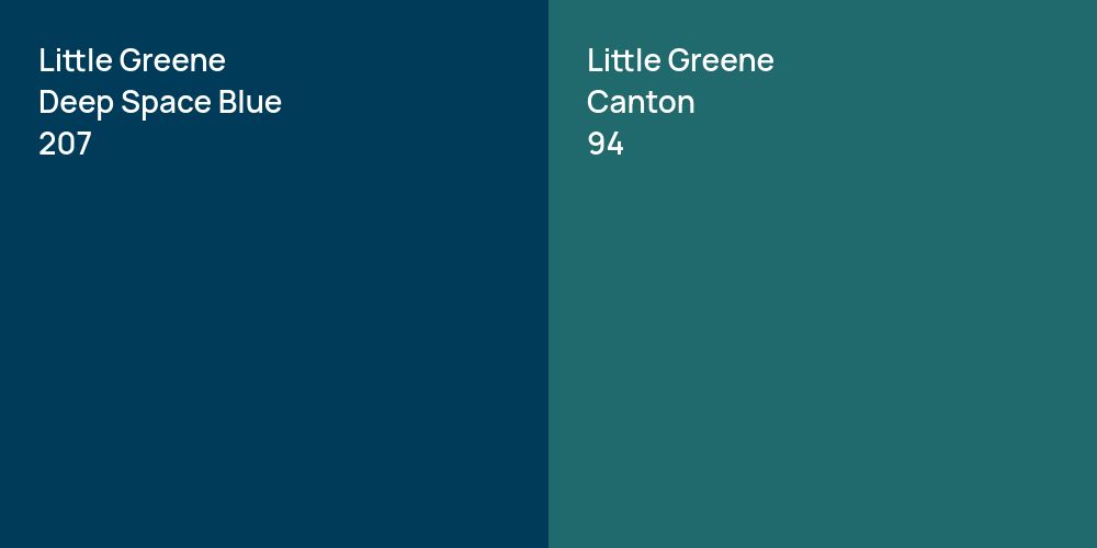 Little Greene Deep Space Blue vs. Little Greene Canton