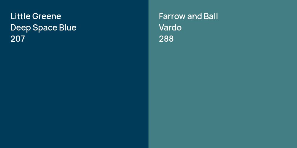 Little Greene Deep Space Blue vs. Farrow and Ball Vardo