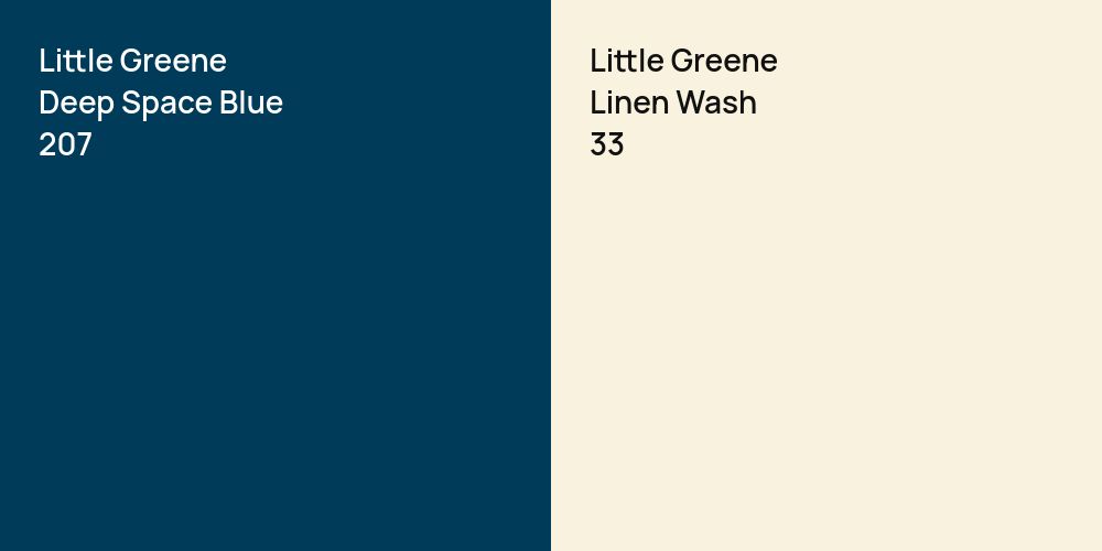 Little Greene Deep Space Blue vs. Little Greene Linen Wash